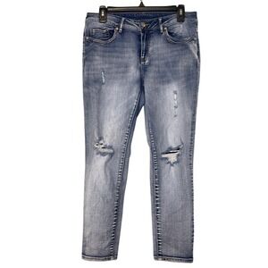 Roebuck & Co. Distressed Women's‎ Cropped Denim Blue Jeans Size 10